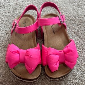 Kids Pink Sandals with Bow